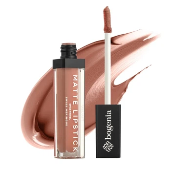 Помада рідка для губ Bogenia Liquid Matte Lipstick Spice Travel BG720 №018 Swiss Meringue 8 мл
