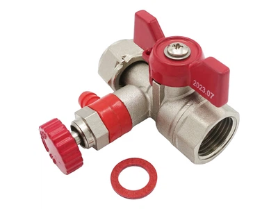 Кран шаровой Valogin 1/2" ВВ для подключения манометра VG-108202