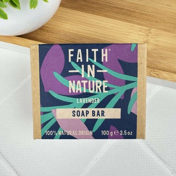 Faith in Nature Натуральное твердое мыло с лавандой, 100 г
