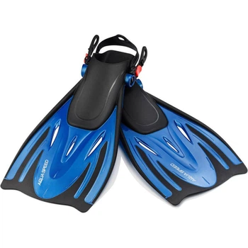 Ласты детские WOMBAT KID Aqua Speed 528-11-1 черный, синий, размер 27-31