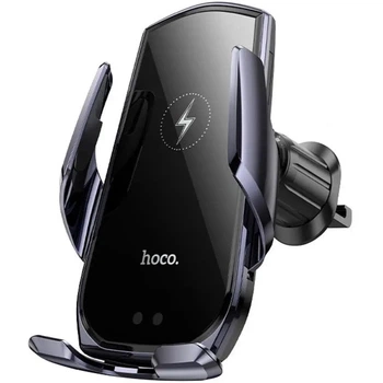 Автотримач Hoco CA202 Plus з бездротовим зарядним 15W black