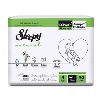 Подгузники детские Sleepy Natural maxi 4 (7-14 кг) 30 шт.