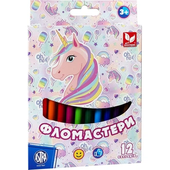 Фломастери 12кол Unicorn ШКОЛЯРИК