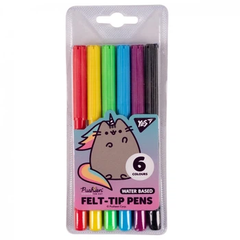 Фломастери 6кол Pusheen rainbow YES