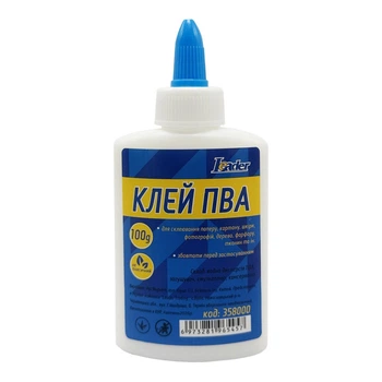 Клей канцелярский ПВА 358000 колпачок-дозатор, 100 грамм Leader 358000