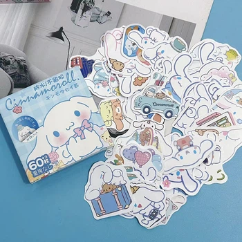 Набор наклеек Синаморол Синнаморолл Cinnamoroll стикеры наклейки 60 шт Sanrio