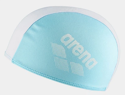 Шапка для плавания Arena POLYESTER II KIDS белый, бирюзовый Дит OFSM