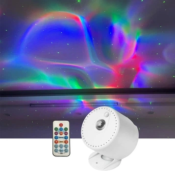 Міні RGB Aurora LED проектор зоряного неба з пультом, зелена підсвітка для дому, вечірок, сцени