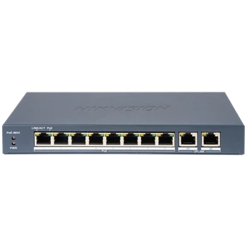 Комутатор 10 портів керований Hikvision DS-3E1310P-EI(B) PoE