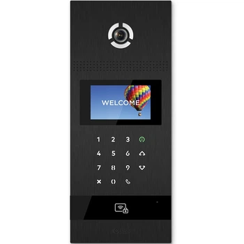 Виклична IP-панель Bas-IP AA-12FB black багатоабонентська з розпізнаванням облич і зчитувачем UKEY