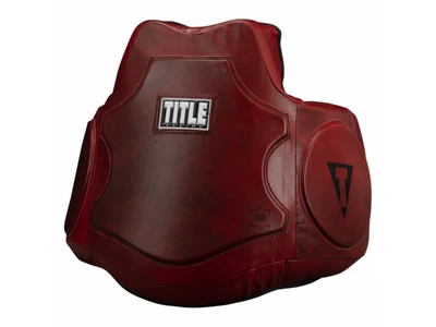 Пояс тренера TITLE Boxing Blood Red Leather Body Protector один розмір темно-червоний (5094)