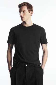 Футболка чоловіча базова COS regular cotton t-shirt XS Чорний