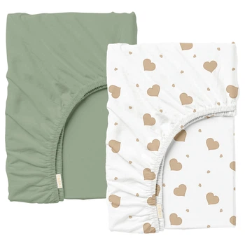 Набор простыней на резинке Cosas SAND HEARTS ранфорс 140х200x20 2 шт (4822052398661)