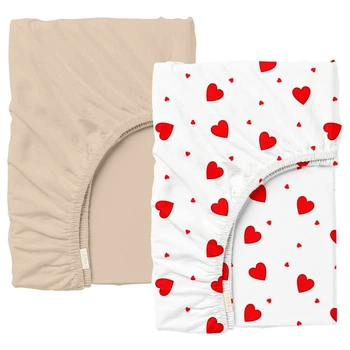 Набор простыней на резинке Cosas RUBY HEARTS ранфорс 140х200x20 2 шт (4822052398678)