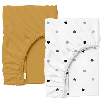 Набор простыней на резинке Cosas MUSTARD LOVE ранфорс 160х200x20 2 шт (4822052404966)