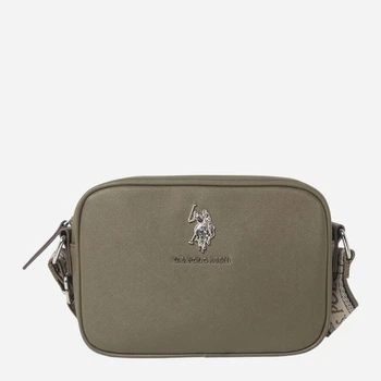 Сумка крос-боді через плече жіноча зі штучної шкіри U.S. Polo Assn 164682566 Зелена (1159850169)
