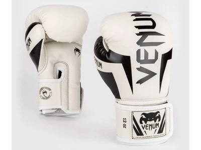 Боксерські рукавички VENUM Elite Boxing Gloves 12 унцій білий/чорний (3985)