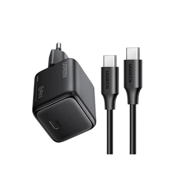 Сетевое зарядное устройство UGREEN X517 USB-C PD3.0 25W GaN Fast Charger with USB-C 1m Cable Black (75103)