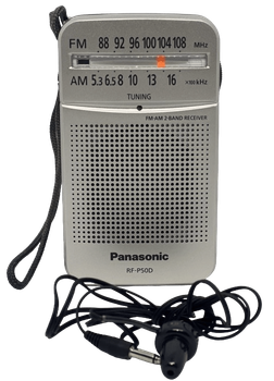 Радіоприймач Panasonic RF-P50DGC-S з навушником у комплекті