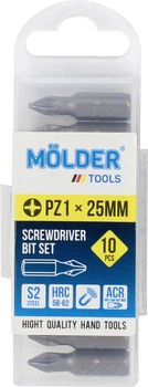 Насадка для викрутки PZ1 25мм. (Molder Tools) 10шт. S2 (біта) MT7112510