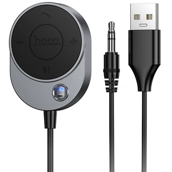 Bluetooth аудио ресивер HOCO E150 Path AUX BT5.4 (Metal gray) (243531)