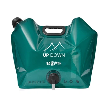 Канистра пакет для воды Up Down UD-SD201 8л Green с краном туристическая складная пищевая