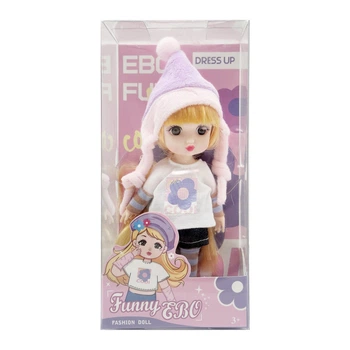 Лялька шарнірна для дівчаток Funny EBO Bambi DH2368B(Violet) 15 см