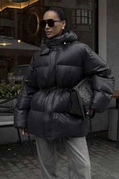 Пуховик Jadone Fashion Айс ONE SIZE графіт