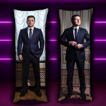 Подушка VIVA Дакимакура Владимир Зеленский Президент Украины 150х50см с наволочкой двусторонняя ( 0161790 )
