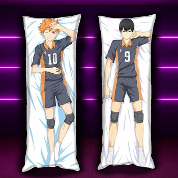 Подушка VIVA Дакімакура Волейбол Шойо Хіната Тобіо Кагеяма Haikyuu Shouyou Hinata Tobio Kageyama 150х50см з наволочкою двостороння ( 0160535 )