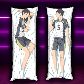 Подушка VIVA Дакімакура Волейбол ! Кейджи Акааши Haikyuu Akaashi Keiji 150х50см з наволочкою двостороння ( 0160528 )