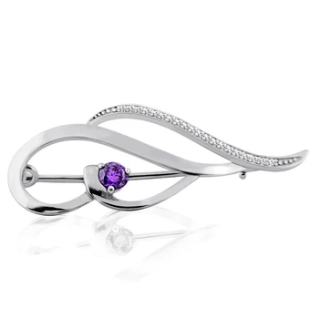 Серебряная брошь (9528)