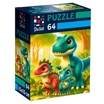 Пазлы Vladi Toys De.tail Веселые динозаврики 64 детали DT1234-21