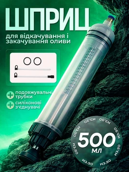 Технический масляный шприц 500 мл Helper HP-1046 ручной инструмент для точной откачки и закачки моторной трансмиссионной гидравлической масла смазок и сервисных жидкостей в гараже и автосервисе