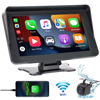 Портативный 7″ сенсорный дисплей CarPlay и Android Auto с беспроводным подключением