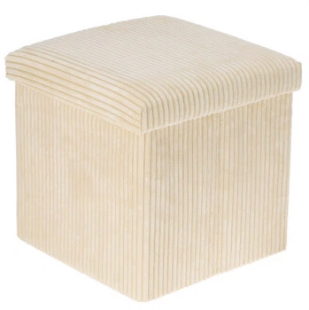 Пуф Storage solutions Tobo з відсіком для зберігання вельветовий 38 x 38 x 38 см Бежевий (5902973458688)