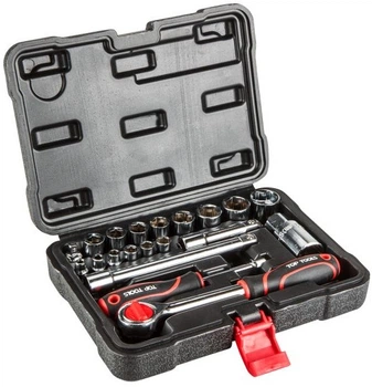 Набор инструментов Top Tools, набор торцевых головок 1/4", 3/8", 20шт (644756)