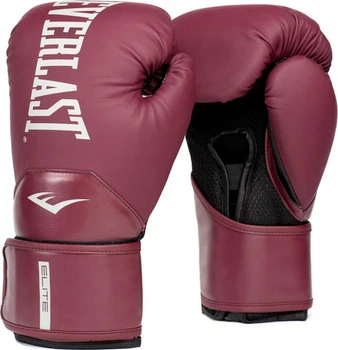 Боксерские перчатки Everlast ELITE 2 BOXING GLOVES бордовый Унисекс 10 унций