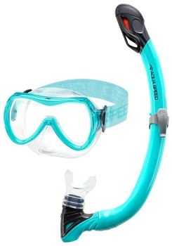 Набор маска и трубка Aqua Speed ALIZE FS + SAMOS 61091 бирюзовый Детские OSFM