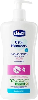 Заспокійливий гель для купання Chicco Baby Moments Без сліз з екстрактом мальви та гліцерином 500 мл (10582.00) (8058664138357)