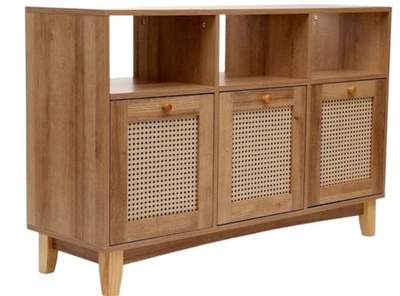 Komoda HOMLA NOTTO z rattanem 110 x 35 x 72 cm 214196