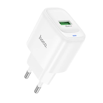 Сетевое зарядное устройство HOCO C140A Smart QC3.0 (1USB/3A) (White) (208659)