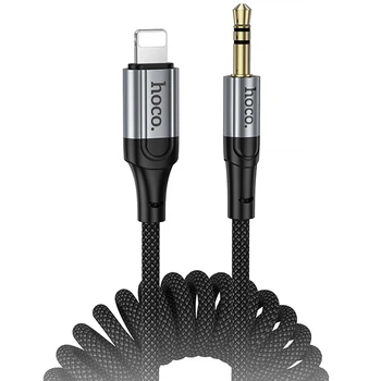 Аудио кабель Aux HOCO UPA33A Nuevo (Lightning to AUX 3.5mm) (1.5m) (Black) (243533)