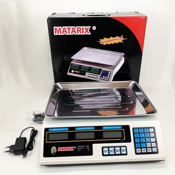 Торговые весы электронные MATARIX MX-410A с калькулятором 50 кг 220 В