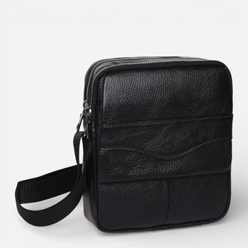 Сумка планшет через плечо мужская из натуральной кожи Laras K105206 Black (ROZ6300004269)