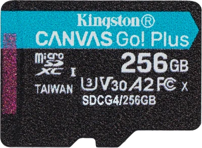 Карта пам'яті Kingston microSD 256GB C10 UHS-I U3 A2 V30 R200/W160MB/s