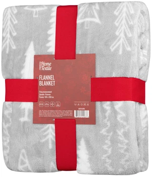 Плед ARDESTO Flannel, 160х200см, 100% поліестер, ялинки