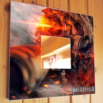 Декоративное зеркало "Игра Battlefield 6" подарок для фанатов видео игр, украшение интерьера детской комнаты, спальни, игрового клуба