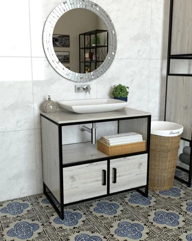 Тумба под умывальник в стиле лофт EcoLoft Беллуно DSP-1322-2