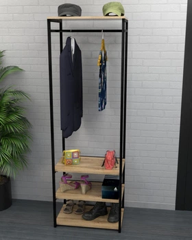 Открытый шкаф-вешалка в стиле лофт EcoLoft Фьорд DSP-1319-1
